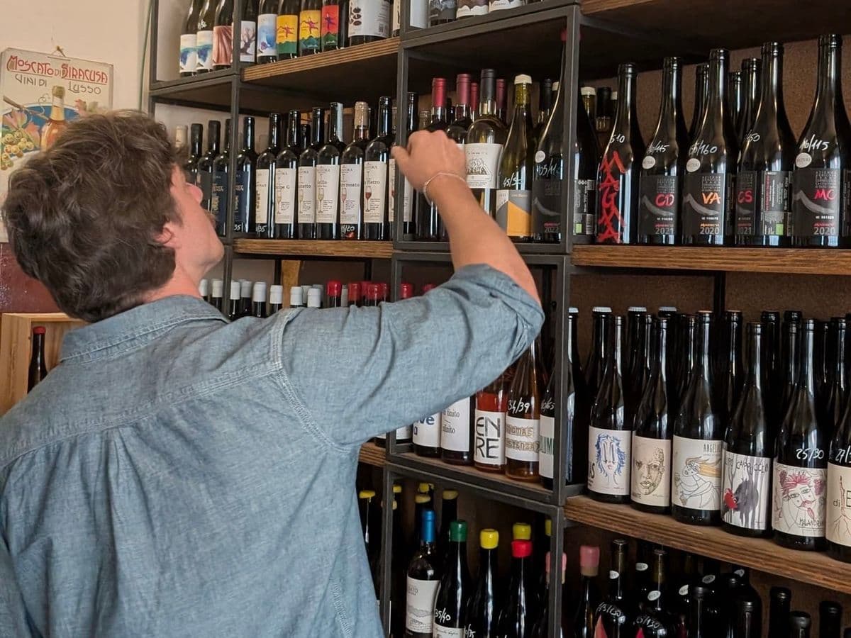 Me picking wine