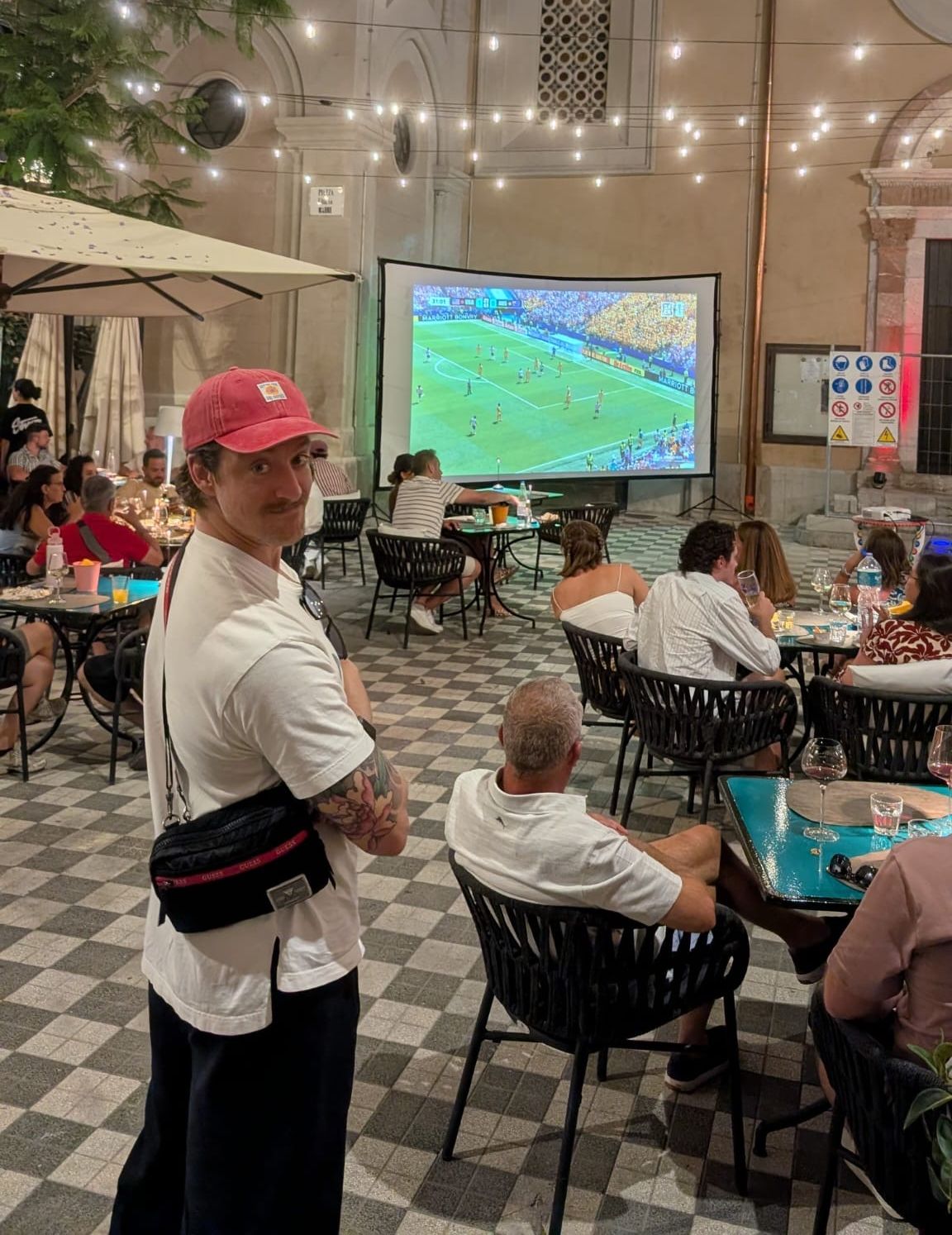 Watching a big screen