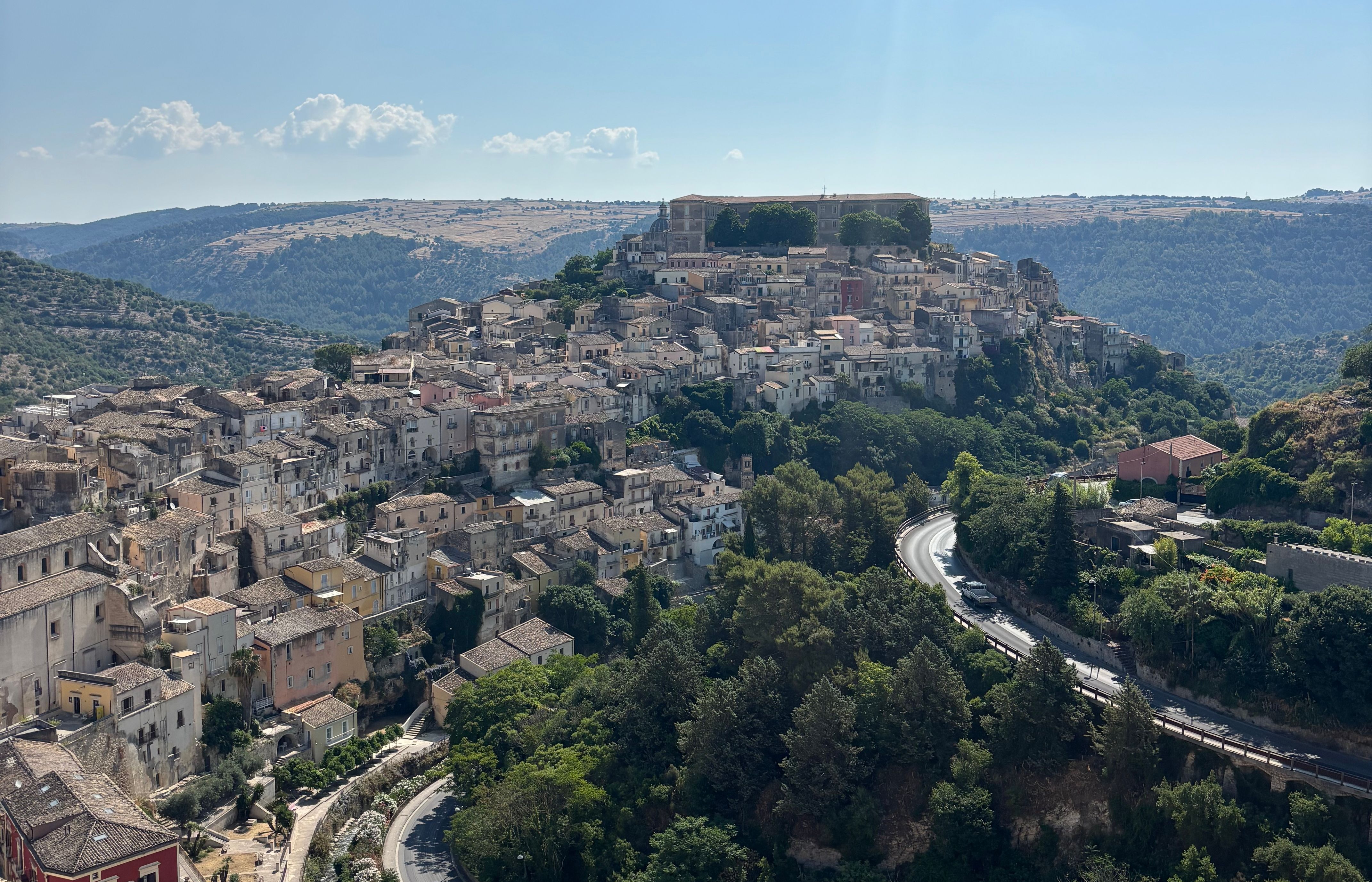 A view from a hill in Ragusa down into Ibla