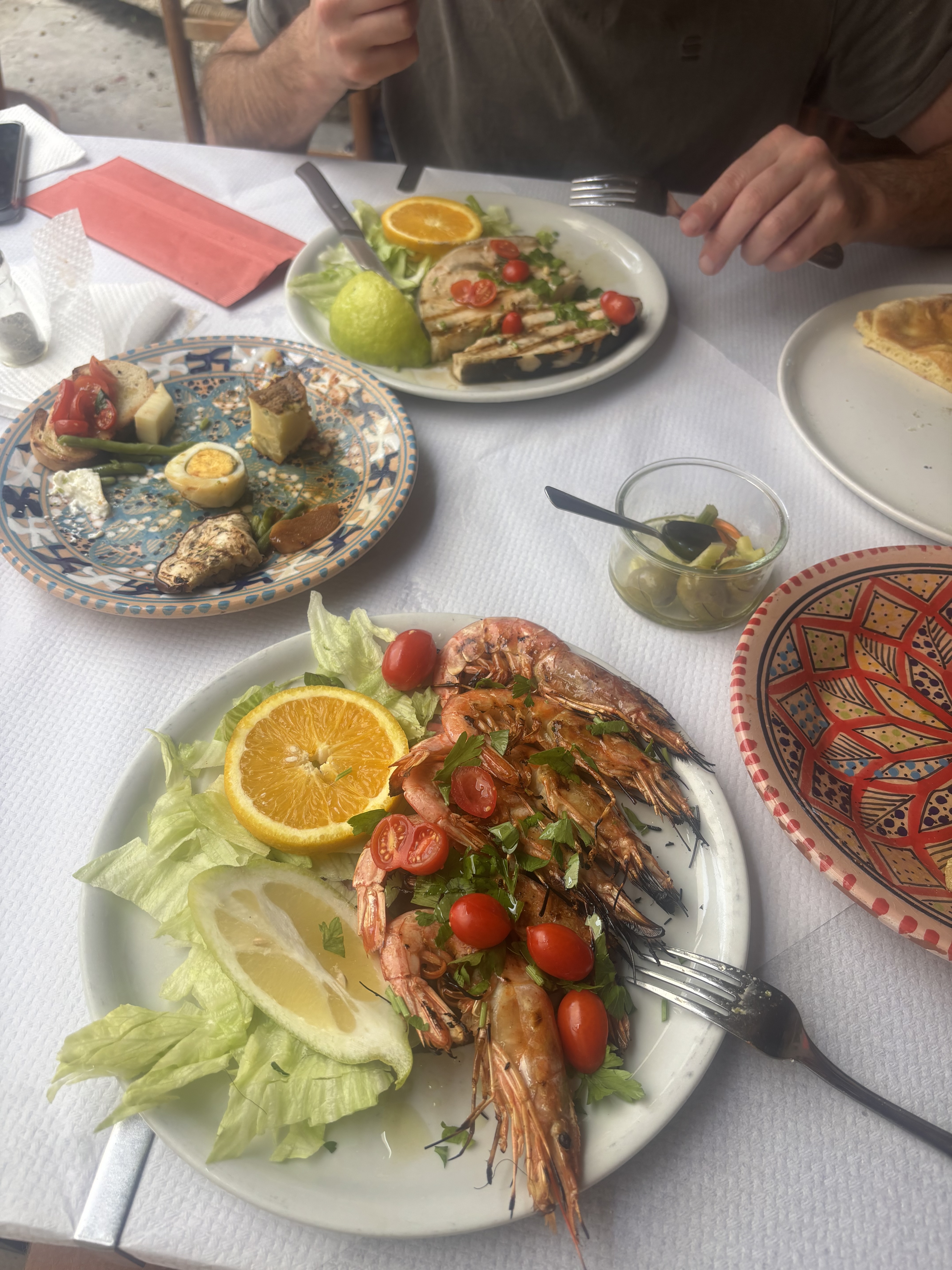Plate of prawns