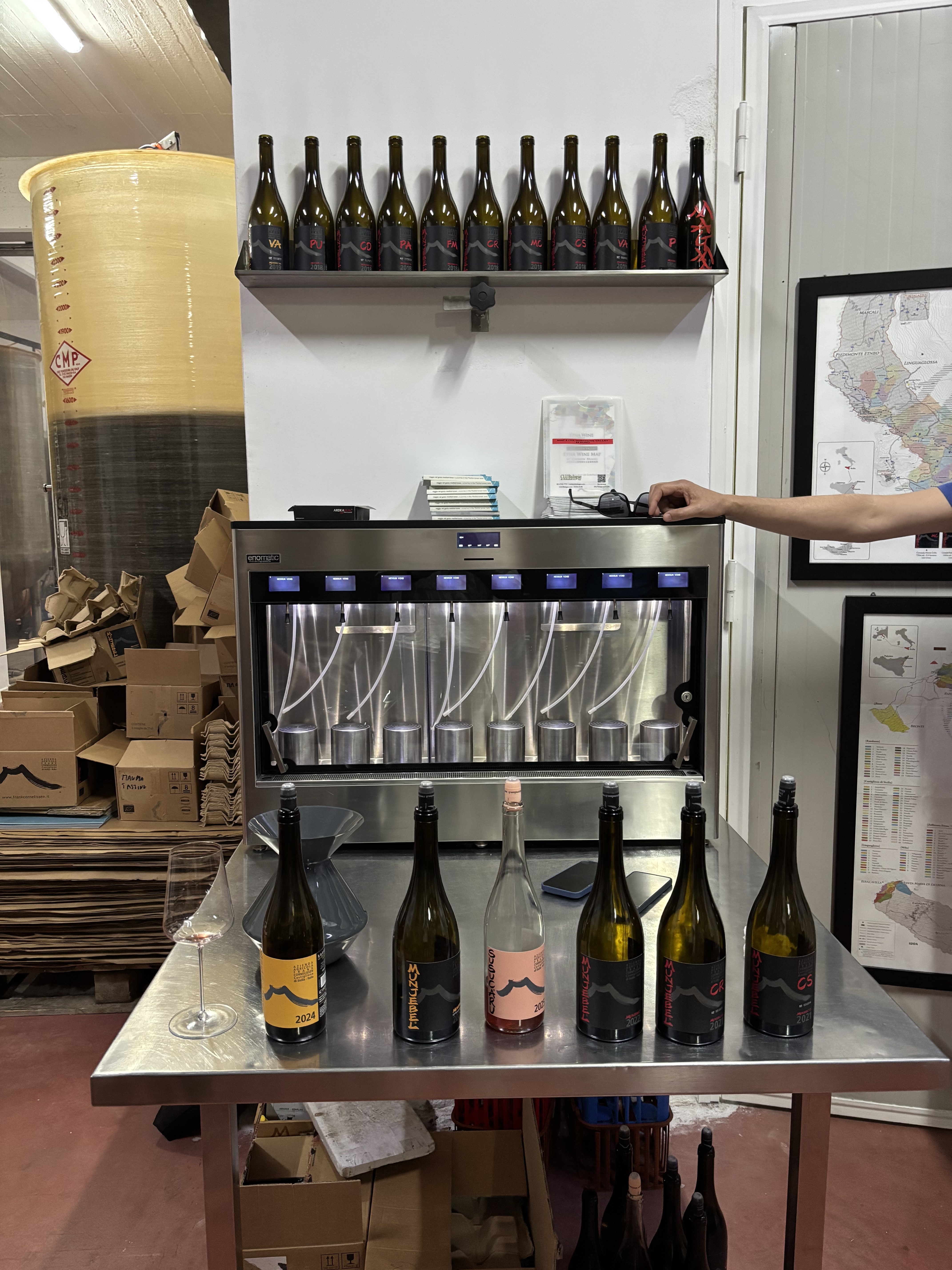 The 6 bottles of wine that we tasted