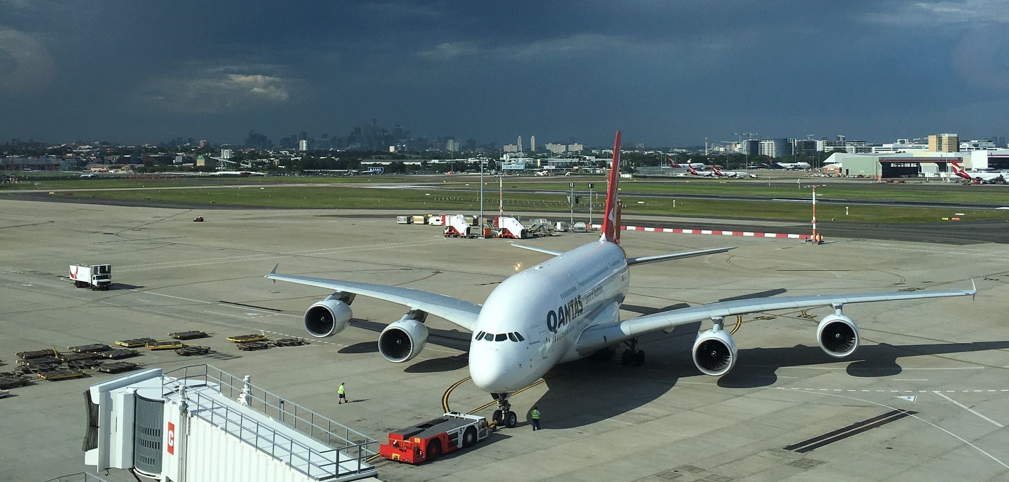 A Qantas A380 at Sydney Airport